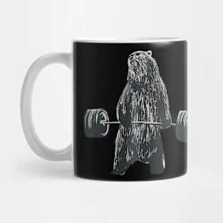 Lifting Motivation Gym Strong Grizzly Bear Mug